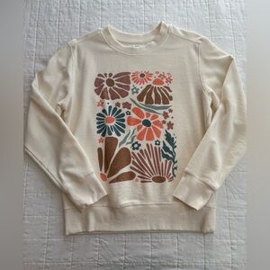 Maurices Floral Graphic Cream Sweatshirt